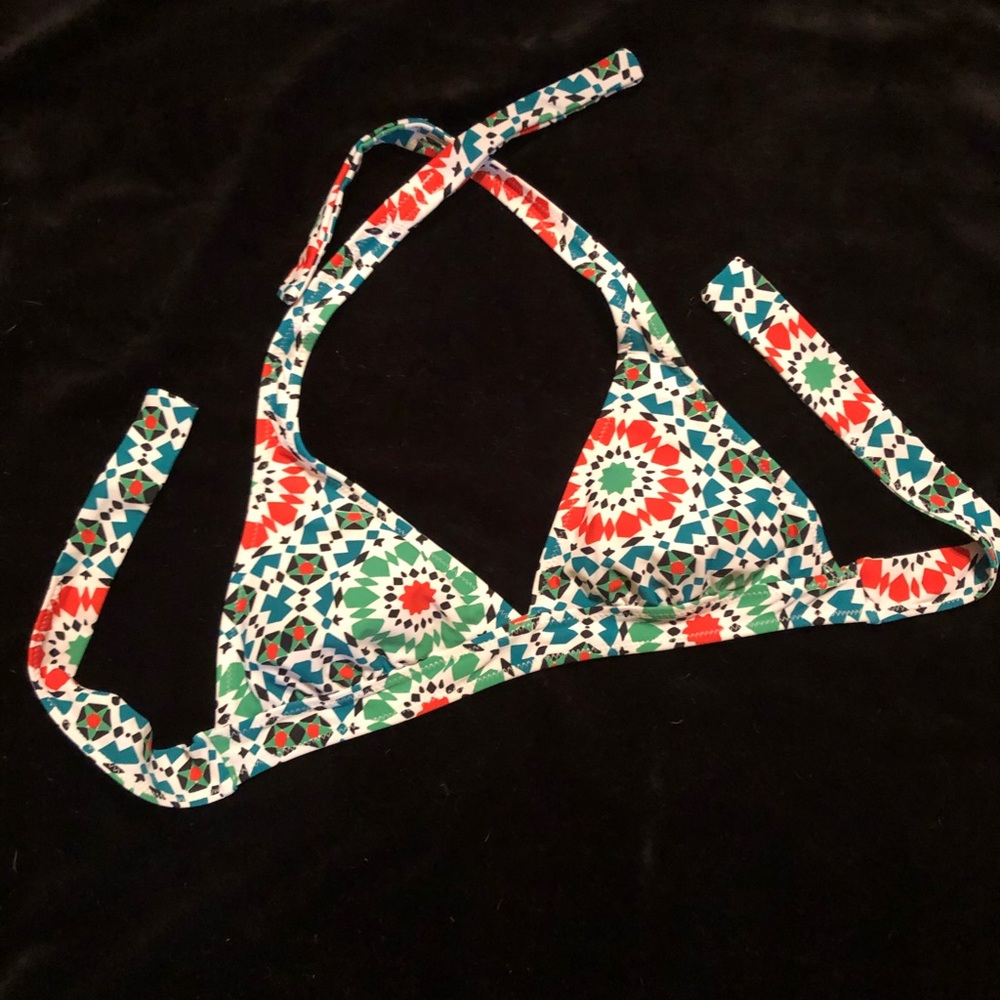 Old Navy Geo Print Tie Bikini Swim Top 👙
